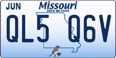 MO license plate QL5Q6V