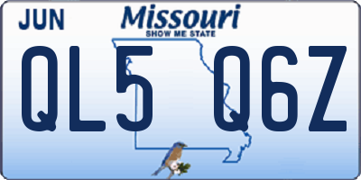 MO license plate QL5Q6Z
