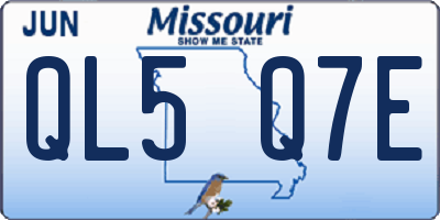 MO license plate QL5Q7E
