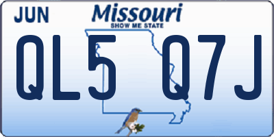 MO license plate QL5Q7J