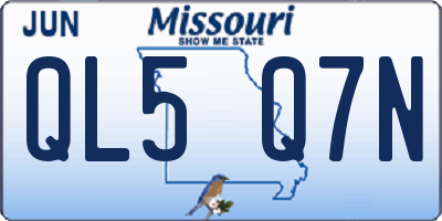 MO license plate QL5Q7N