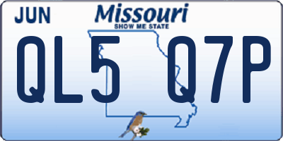 MO license plate QL5Q7P