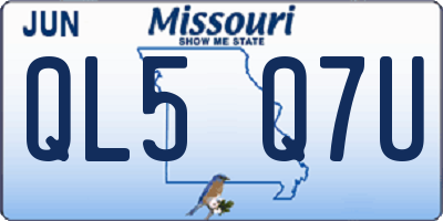 MO license plate QL5Q7U