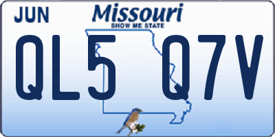 MO license plate QL5Q7V