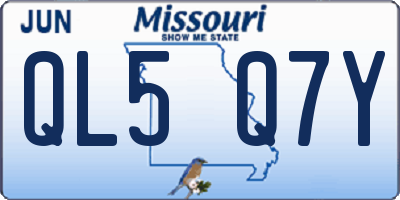 MO license plate QL5Q7Y