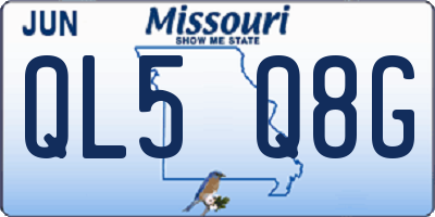MO license plate QL5Q8G