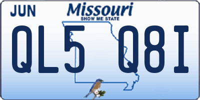 MO license plate QL5Q8I