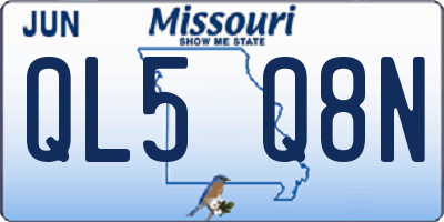 MO license plate QL5Q8N