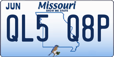MO license plate QL5Q8P
