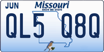 MO license plate QL5Q8Q