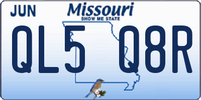 MO license plate QL5Q8R