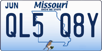 MO license plate QL5Q8Y