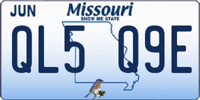 MO license plate QL5Q9E