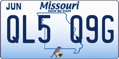 MO license plate QL5Q9G