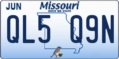 MO license plate QL5Q9N