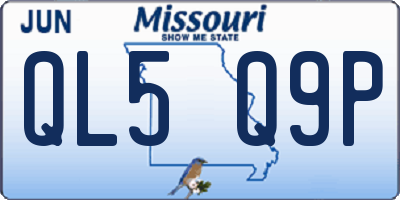 MO license plate QL5Q9P