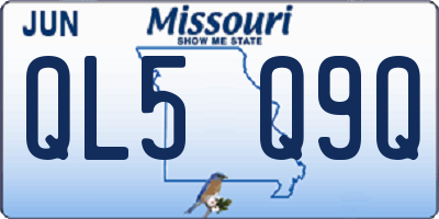 MO license plate QL5Q9Q