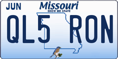 MO license plate QL5R0N