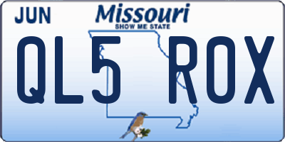MO license plate QL5R0X