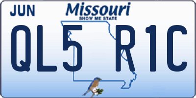 MO license plate QL5R1C