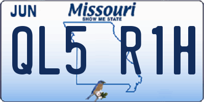 MO license plate QL5R1H