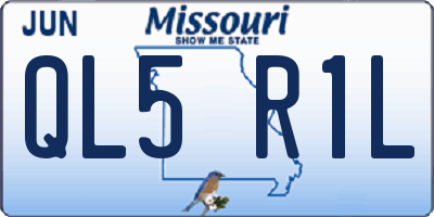 MO license plate QL5R1L