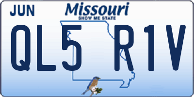 MO license plate QL5R1V