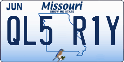 MO license plate QL5R1Y
