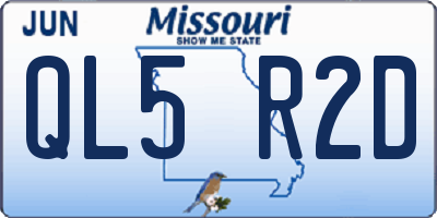 MO license plate QL5R2D