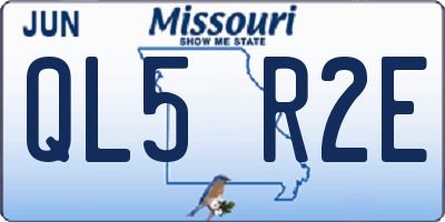 MO license plate QL5R2E