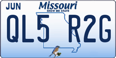 MO license plate QL5R2G