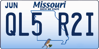 MO license plate QL5R2I