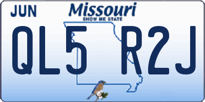 MO license plate QL5R2J