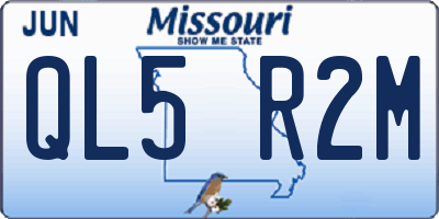 MO license plate QL5R2M