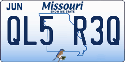 MO license plate QL5R3Q