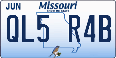 MO license plate QL5R4B