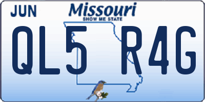 MO license plate QL5R4G