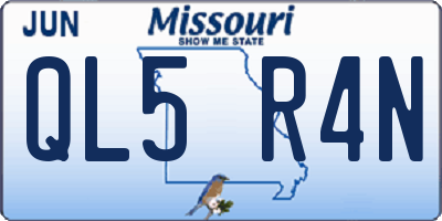 MO license plate QL5R4N