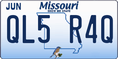 MO license plate QL5R4Q