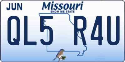 MO license plate QL5R4U