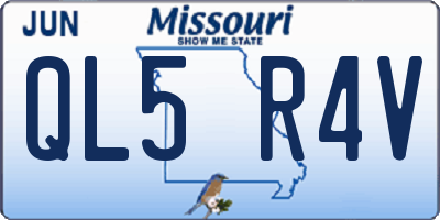 MO license plate QL5R4V