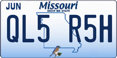 MO license plate QL5R5H