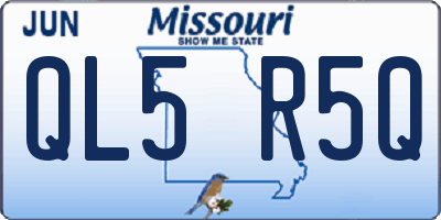 MO license plate QL5R5Q