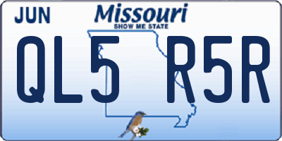MO license plate QL5R5R