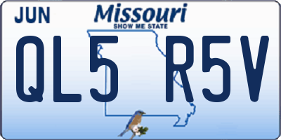 MO license plate QL5R5V
