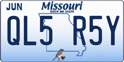 MO license plate QL5R5Y