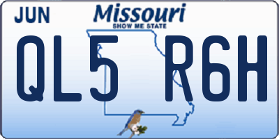 MO license plate QL5R6H