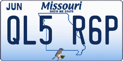 MO license plate QL5R6P