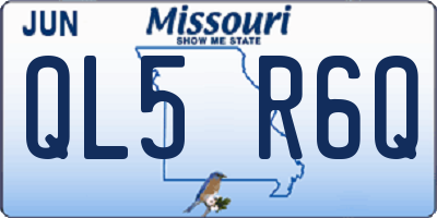 MO license plate QL5R6Q