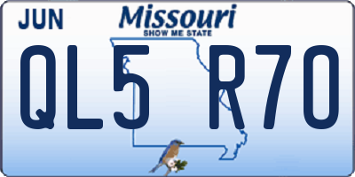 MO license plate QL5R7O